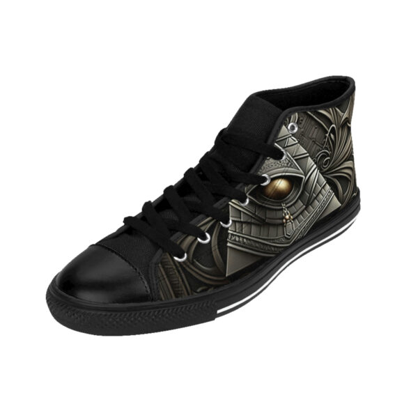 Custom Grey Egyptian symbol - Men's Classic Sneakers - Image 6