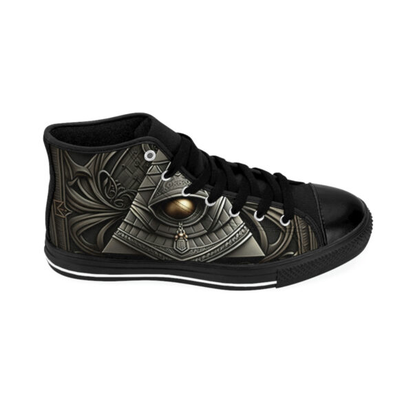 Custom Grey Egyptian symbol - Men's Classic Sneakers - Image 7