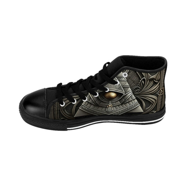 Custom Grey Egyptian symbol - Men's Classic Sneakers - Image 8