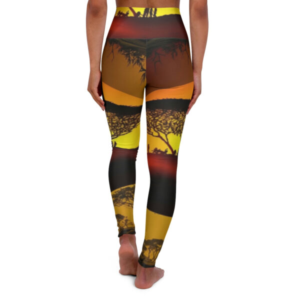 East African Sunset - High Waisted Yoga Leggings - Image 3