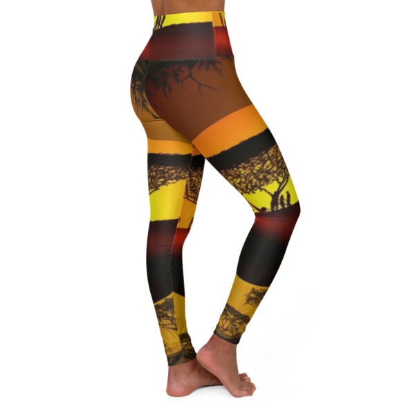 East African Sunset - High Waisted Yoga Leggings - Image 4