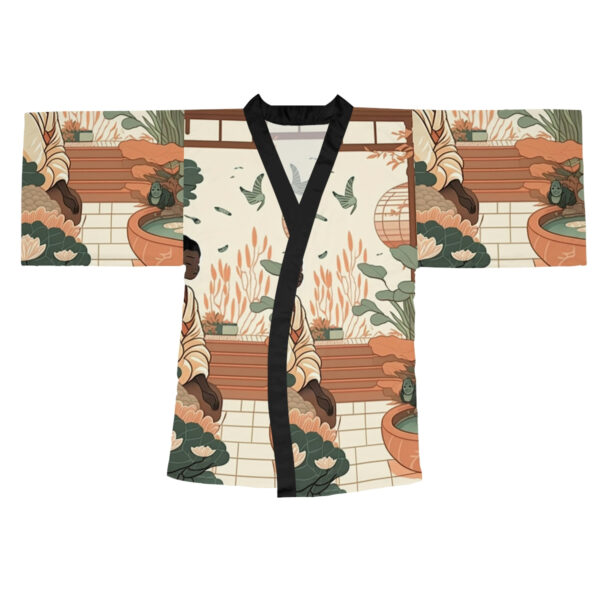 Afro-Japanese Long Sleeve Kimono Robe - Image 6