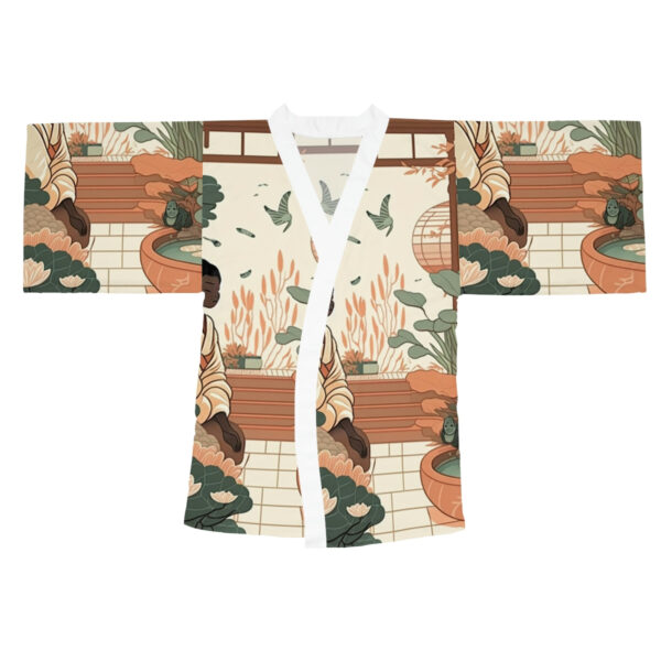 Afro-Japanese Long Sleeve Kimono Robe - Image 2