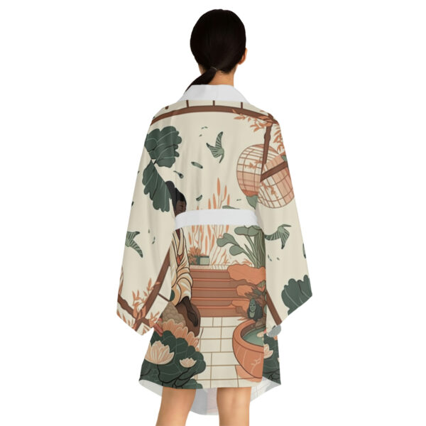 Afro-Japanese Long Sleeve Kimono Robe