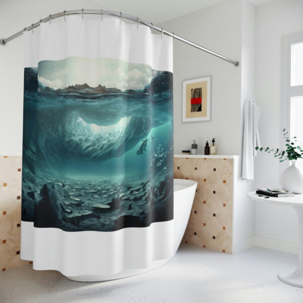 Deep Ocean - Polyester Shower Curtain