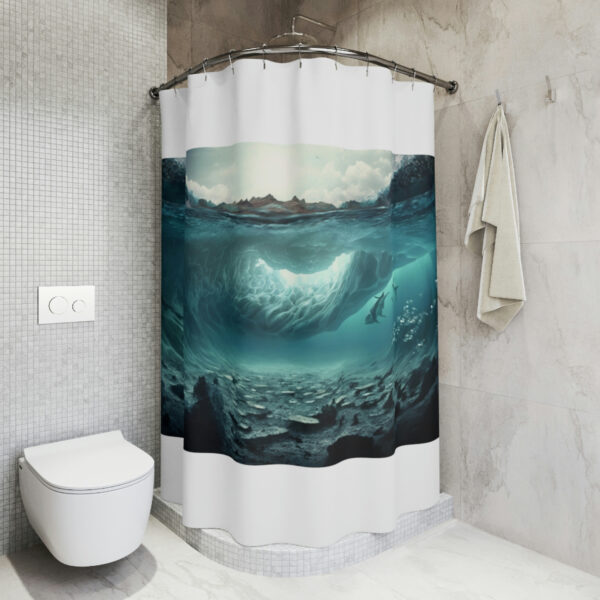 Deep Ocean - Polyester Shower Curtain - Image 4